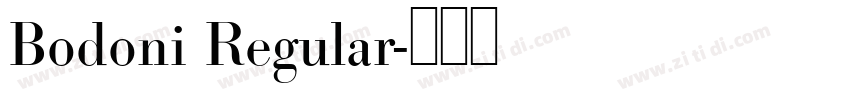 Bodoni Regular字体转换